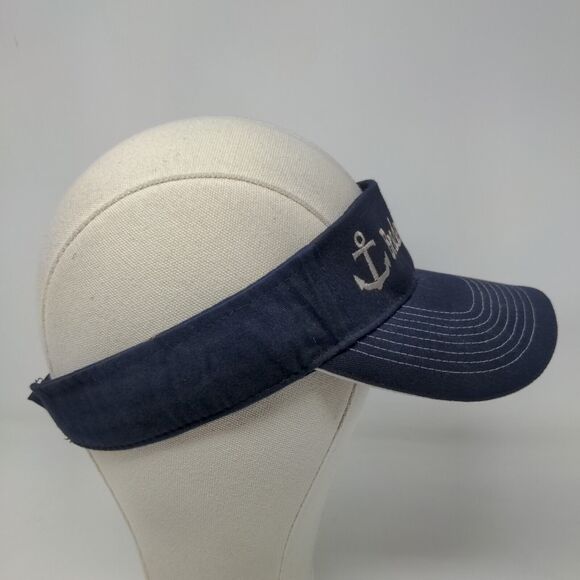 Shade Shack Men's Strapback Sun Visor Cap Hat Blue Embroidered Bradenton Beach - Picture 4 of 7